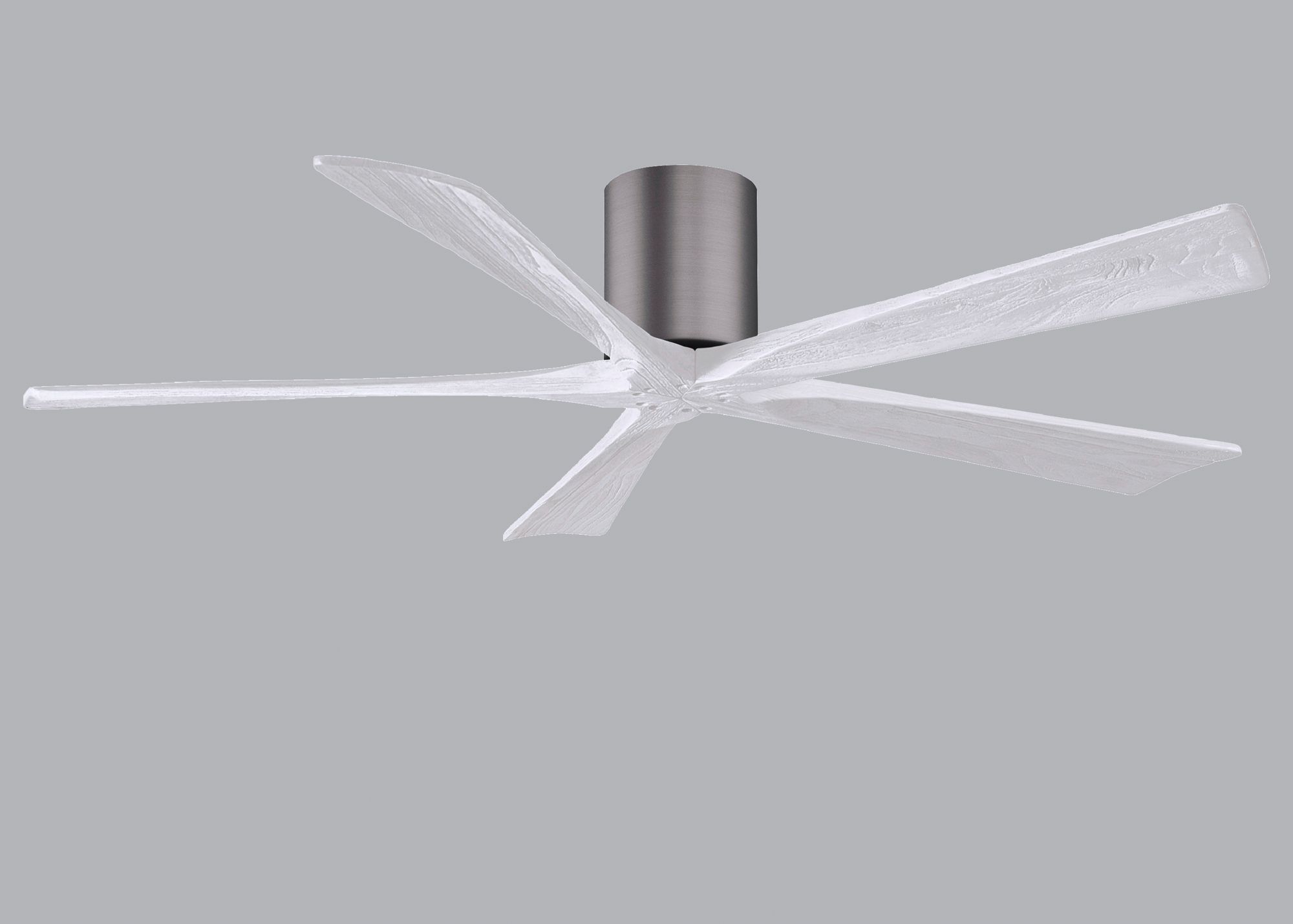 Image 6 60" Matthews Irene-5H Pewter and White Hugger Ceiling Fan with Remote more views