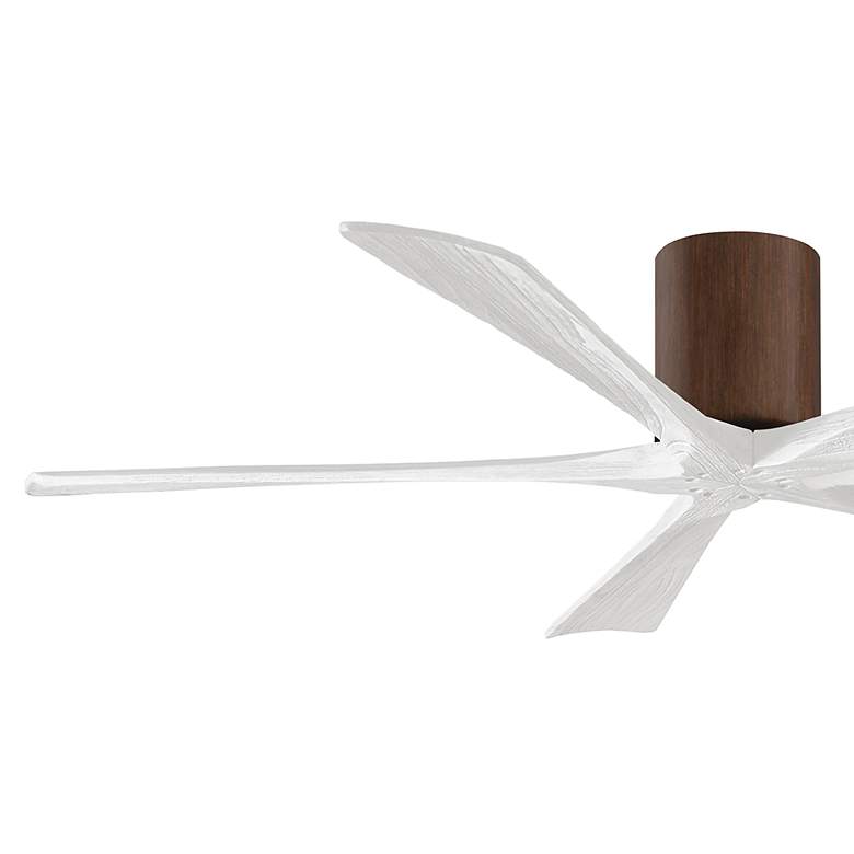 Image 3 60" Matthews Irene-5H Walnut and White Hugger Ceiling Fan with Remote more views