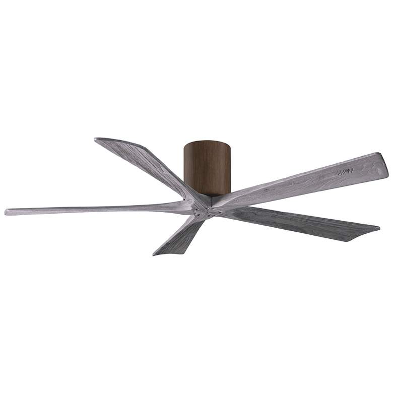 Image 1 60" Matthews Irene-5H Walnut Barnwood Hugger Ceiling Fan with Remote