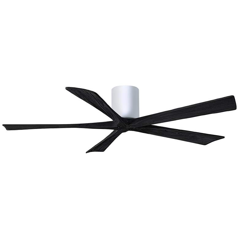 Image 1 60 inch Matthews Irene-5H White and Black Hugger Ceiling Fan with Remote
