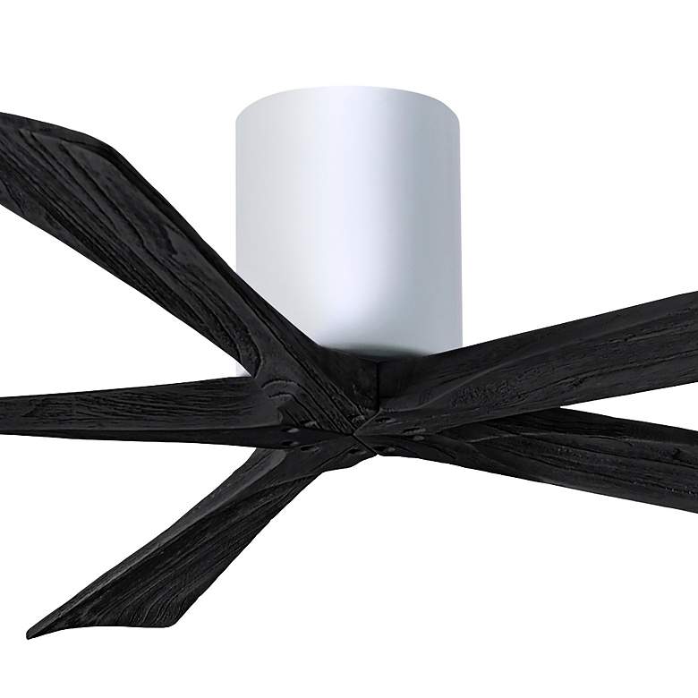 Image 2 60" Matthews Irene-5H White and Black Hugger Ceiling Fan with Remote more views