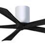 2_60" Matthews Irene-5H White and Black Hugger Ceiling Fan with Remote more views