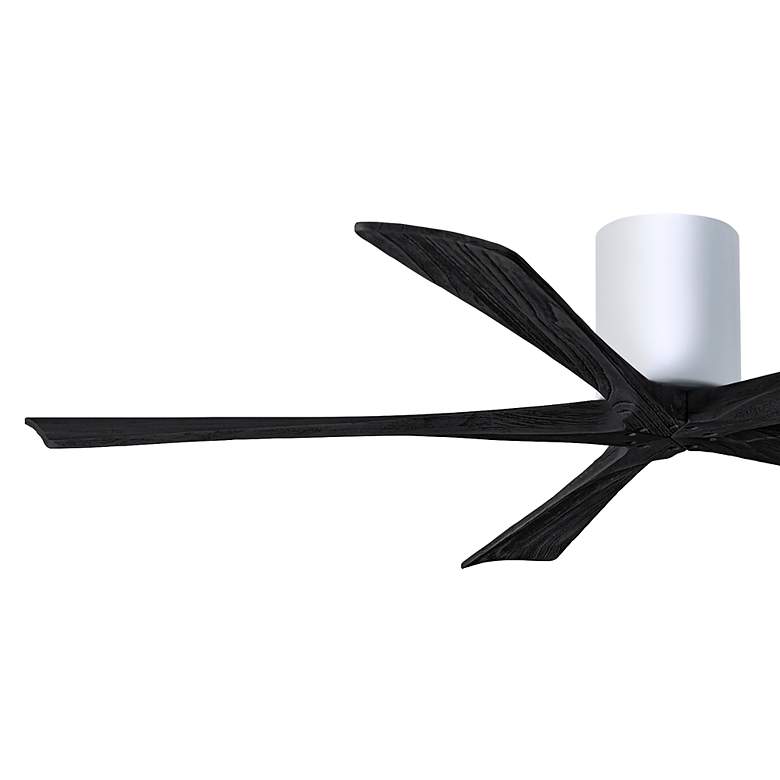 Image 3 60" Matthews Irene-5H White and Black Hugger Ceiling Fan with Remote more views