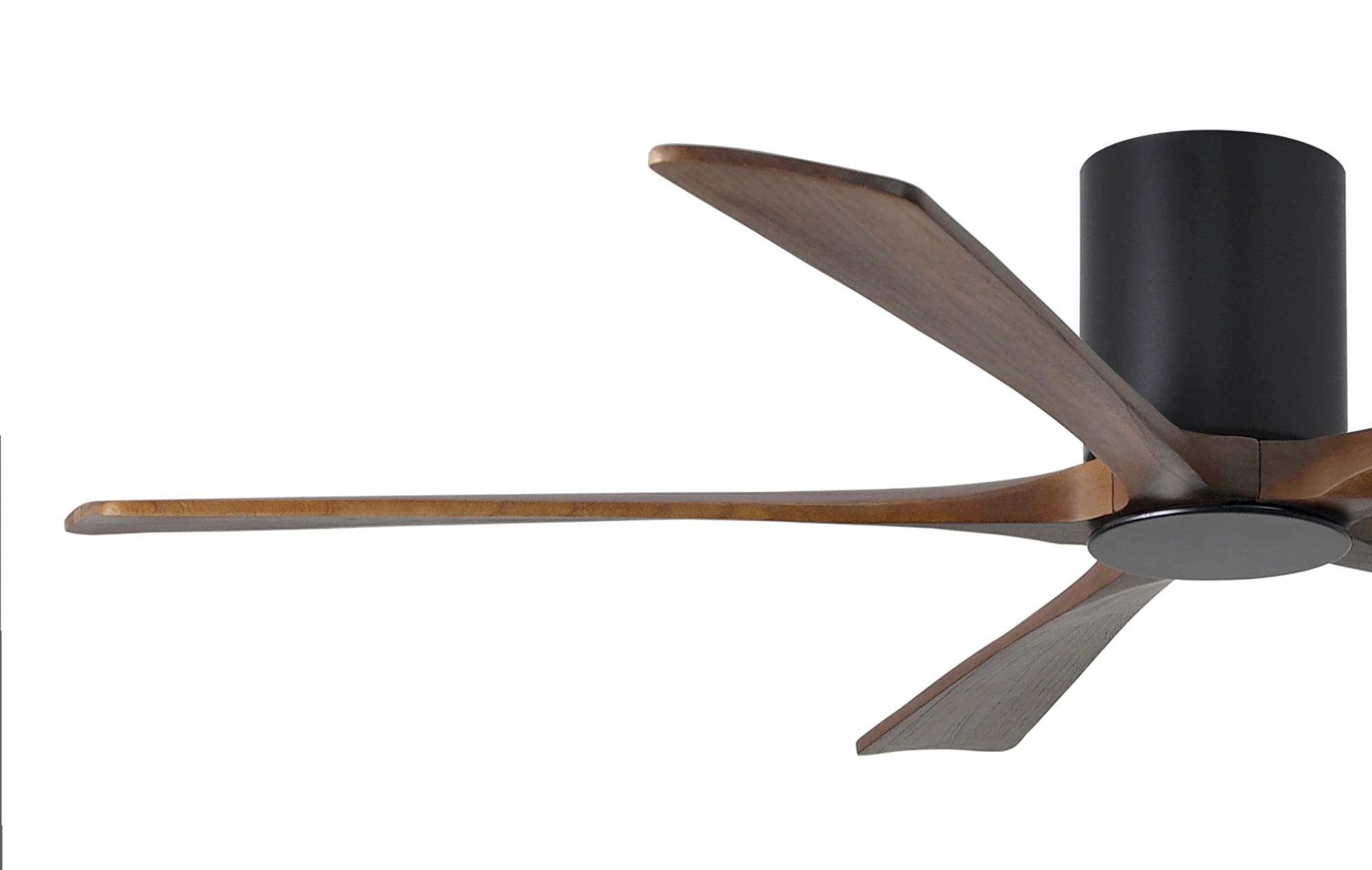 60" Matthews Irene-5HLK Black and Walnut LED Ceiling Fan