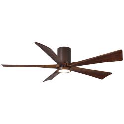 60" Matthews Irene-5HLK Bronze Hugger LED Ceiling Fan with Remote