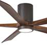 60" Matthews Irene-5HLK Bronze Hugger LED Ceiling Fan with Remote