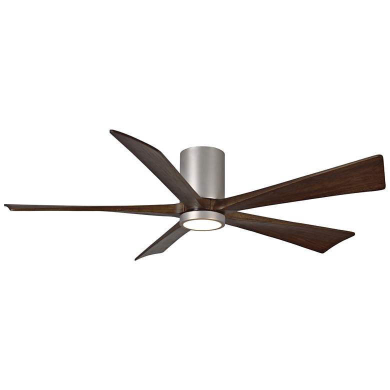 Image 2 60 inch Matthews Irene-5HLK Nickel Hugger Damp Rated Fan with Remote