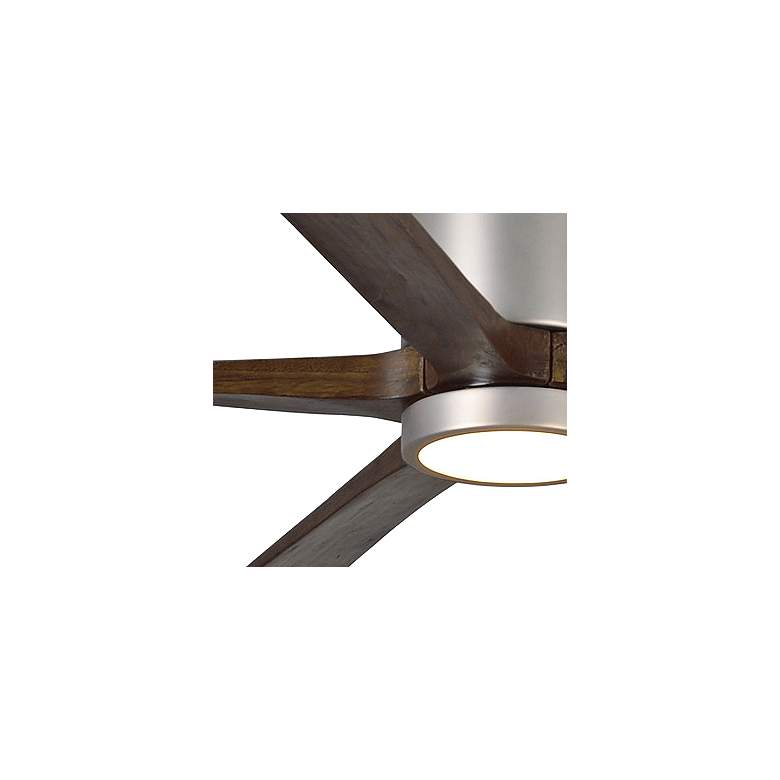 Image 3 60" Matthews Irene-5HLK Nickel Hugger Damp Rated Fan with Remote more views