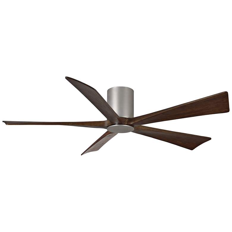 Image 5 60" Matthews Irene-5HLK Nickel Hugger Damp Rated Fan with Remote more views