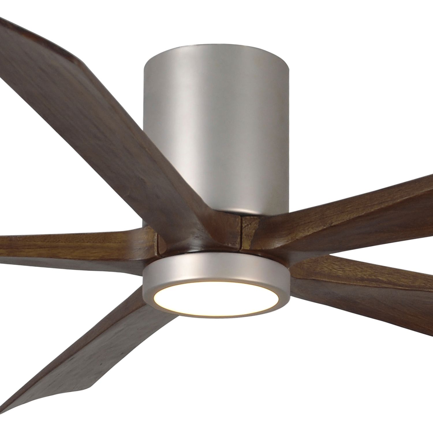Image 6 60" Matthews Irene-5HLK Nickel Hugger Damp Rated Fan with Remote more views