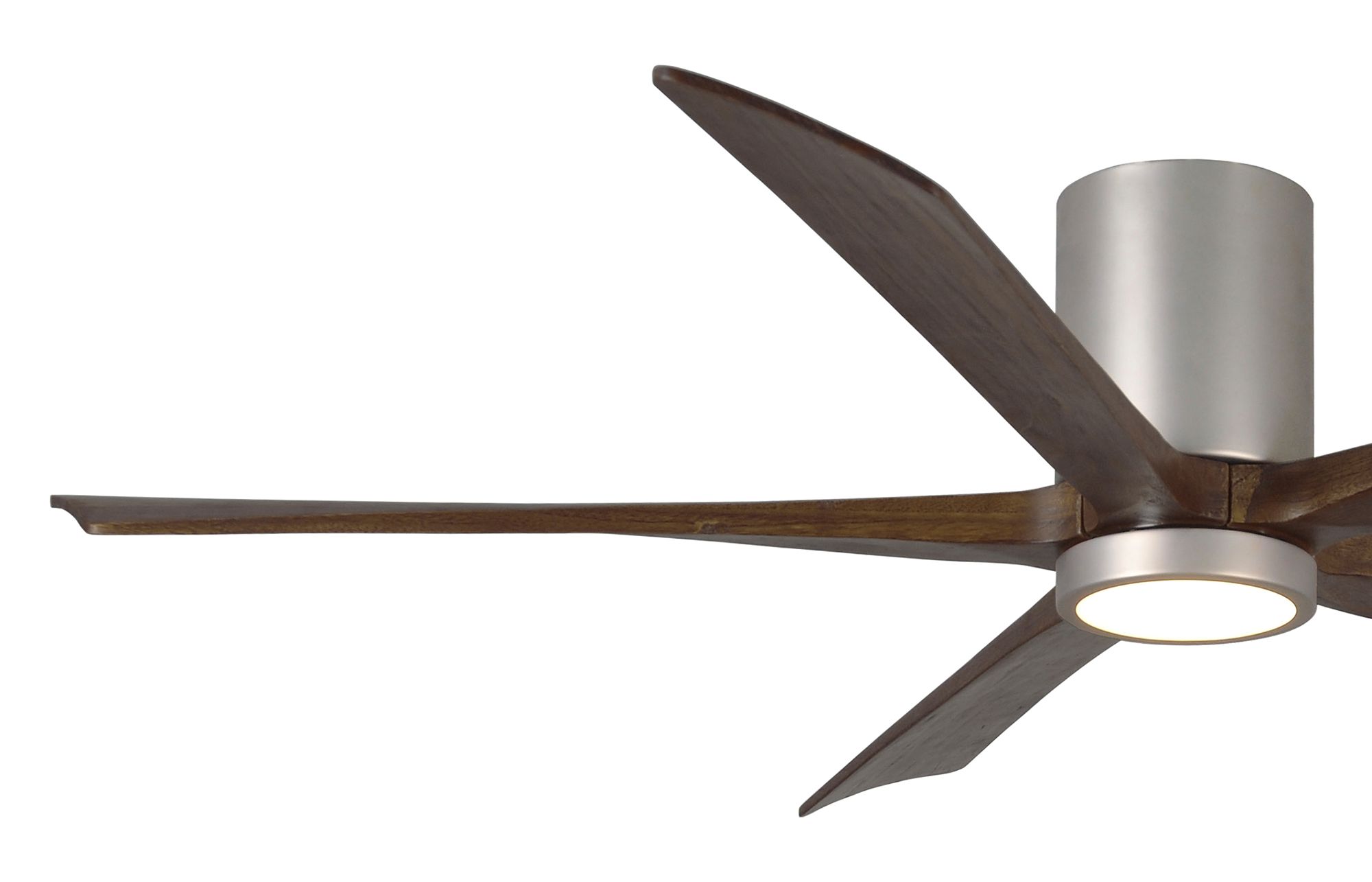 Image 7 60" Matthews Irene-5HLK Nickel Hugger Damp Rated Fan with Remote more views