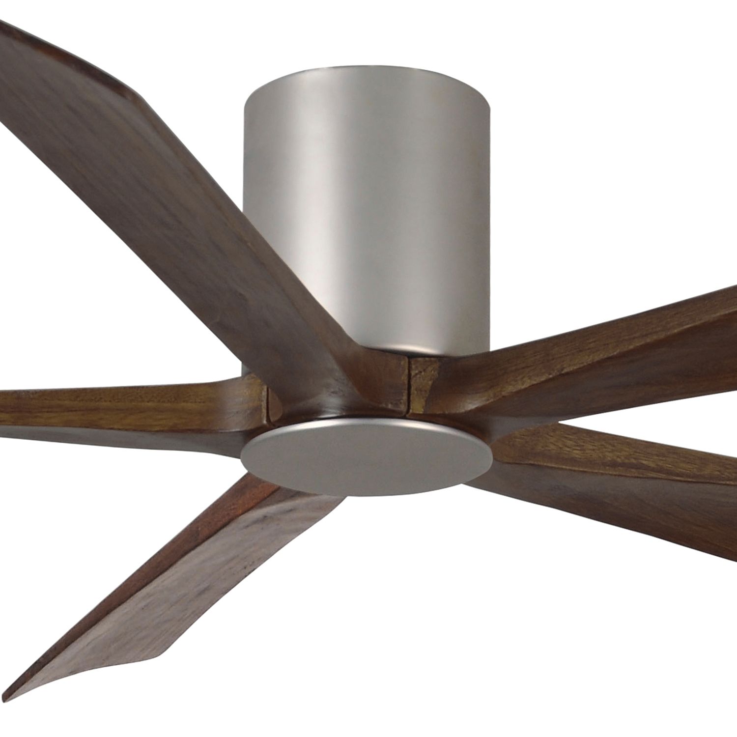 60" Matthews Irene-5HLK Nickel Hugger Damp Rated Fan with Remote