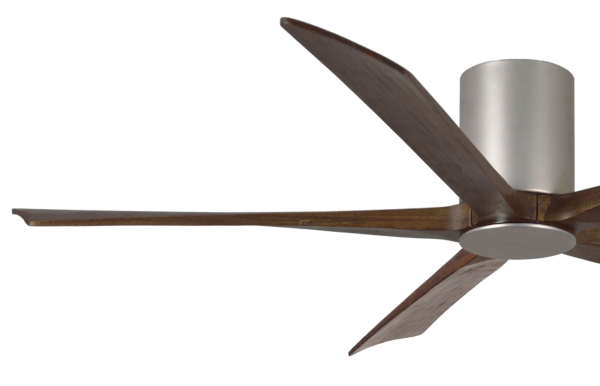 60" Matthews Irene-5HLK Nickel Hugger Damp Rated Fan with Remote