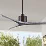 60" Matthews Mollywood Bronze Barnwood Outdoor Ceiling Fan with Remote