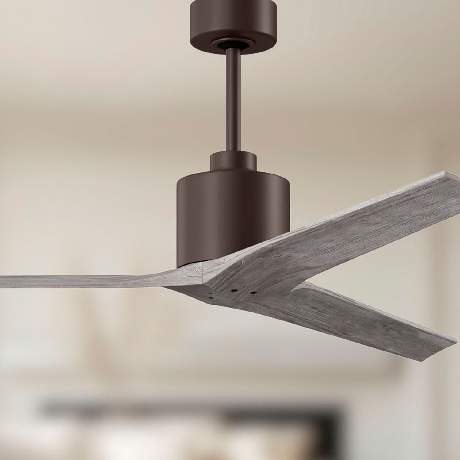 Image 5 60" Matthews Mollywood Bronze Barnwood Outdoor Ceiling Fan with Remote more views