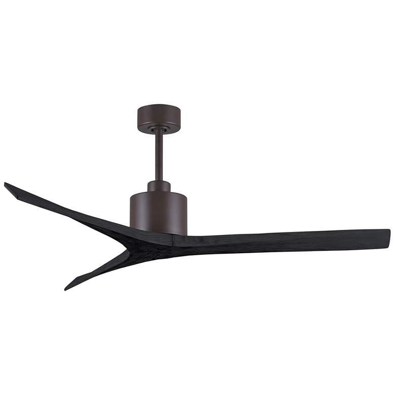 Image 2 60" Matthews Mollywood Bronze Black Damp Rated Ceiling Fan with Remote