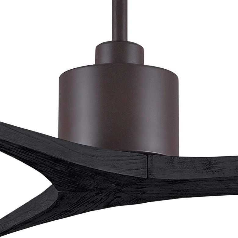 Image 3 60 inch Matthews Mollywood Bronze Black Damp Rated Ceiling Fan with Remote more views