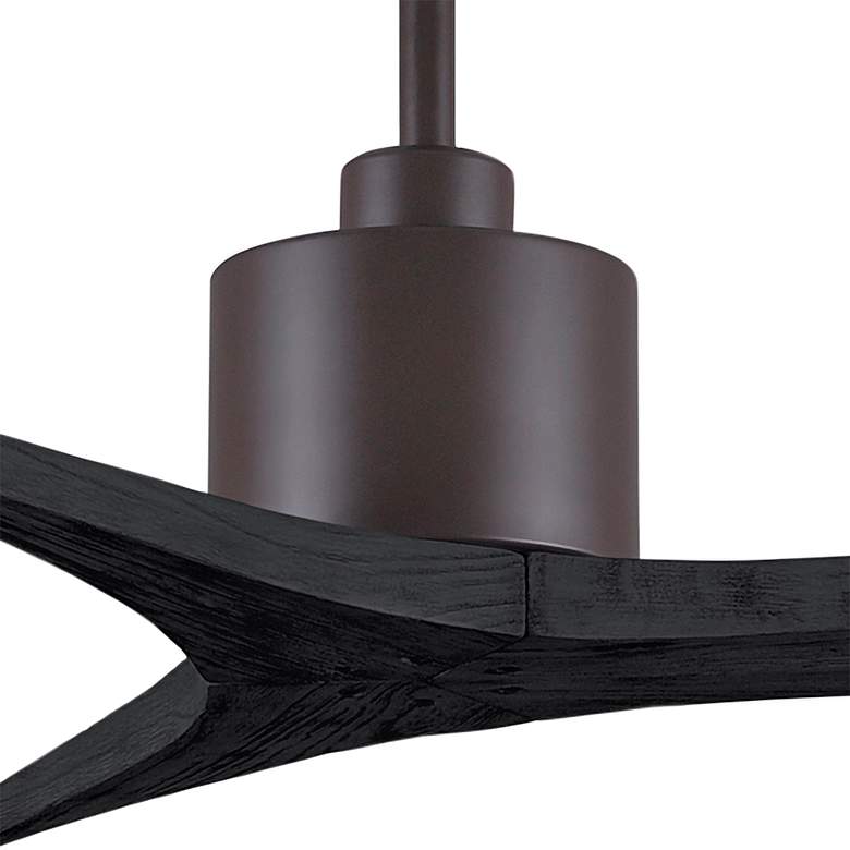 Image 3 60" Matthews Mollywood Bronze Black Damp Rated Ceiling Fan with Remote more views