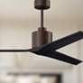 5_60" Matthews Mollywood Bronze Black Damp Rated Ceiling Fan with Remote more views