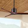60" Matthews Mollywood Bronze Walnut Damp Ceiling Fan with Remote