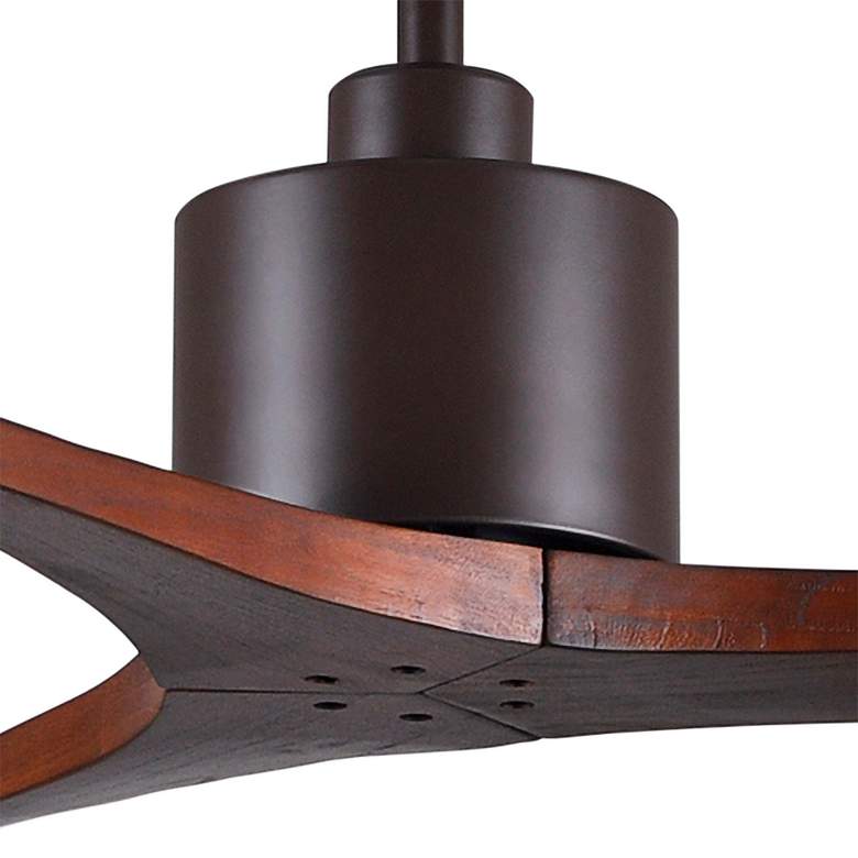 Image 3 60" Matthews Mollywood Bronze Walnut Damp Ceiling Fan with Remote more views