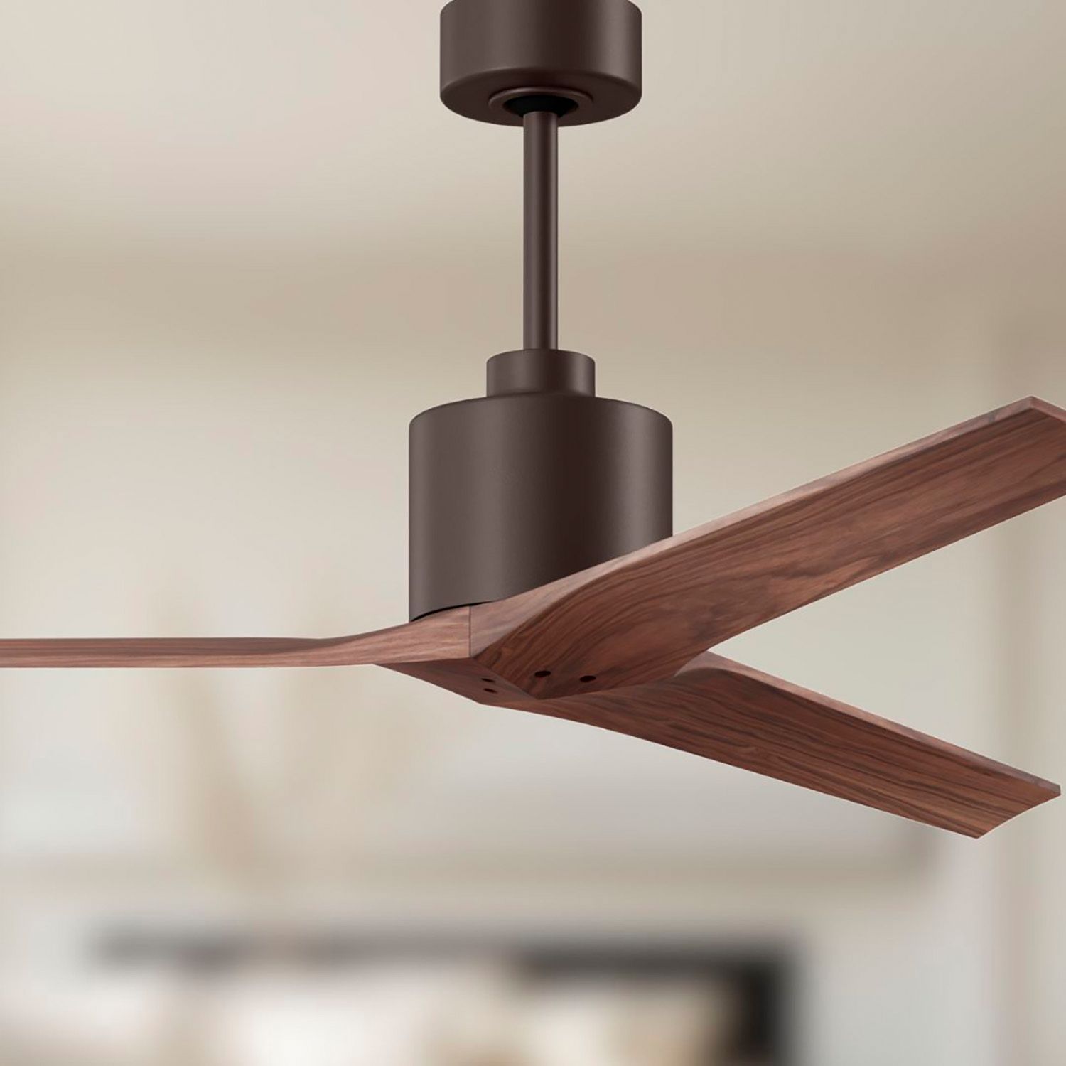 Image 5 60" Matthews Mollywood Bronze Walnut Damp Ceiling Fan with Remote more views