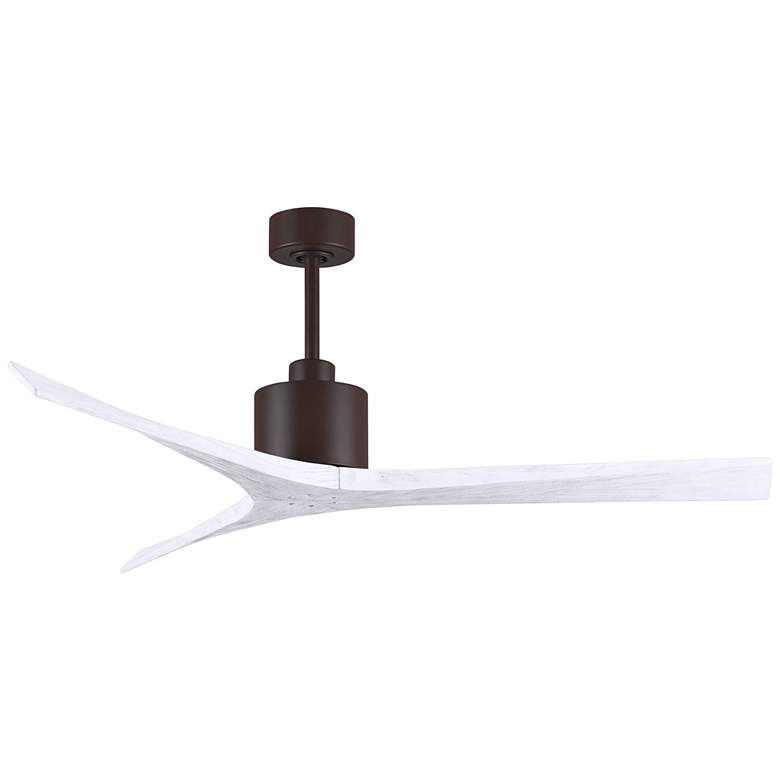 Image 2 60" Matthews Mollywood Bronze White Damp Rated Ceiling Fan with Remote