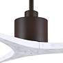 60" Matthews Mollywood Bronze White Damp Rated Ceiling Fan with Remote