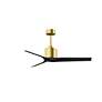 2_60" Matthews Mollywood Brushed Brass 3-Blade Ceiling Fan more views
