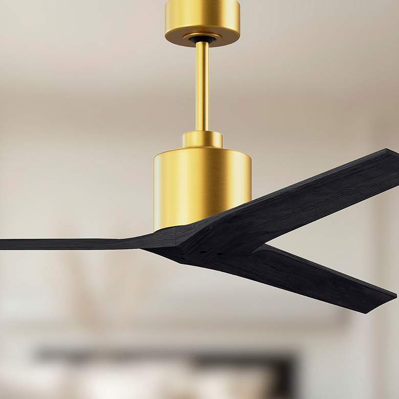 Image 4 60" Matthews Mollywood Brushed Brass 3-Blade Ceiling Fan more views