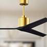 4_60" Matthews Mollywood Brushed Brass 3-Blade Ceiling Fan more views