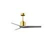 2_60" Matthews Mollywood Brushed Brass 3-Blade Ceiling Fan more views
