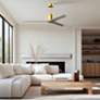 3_60" Matthews Mollywood Brushed Brass 3-Blade Ceiling Fan more views