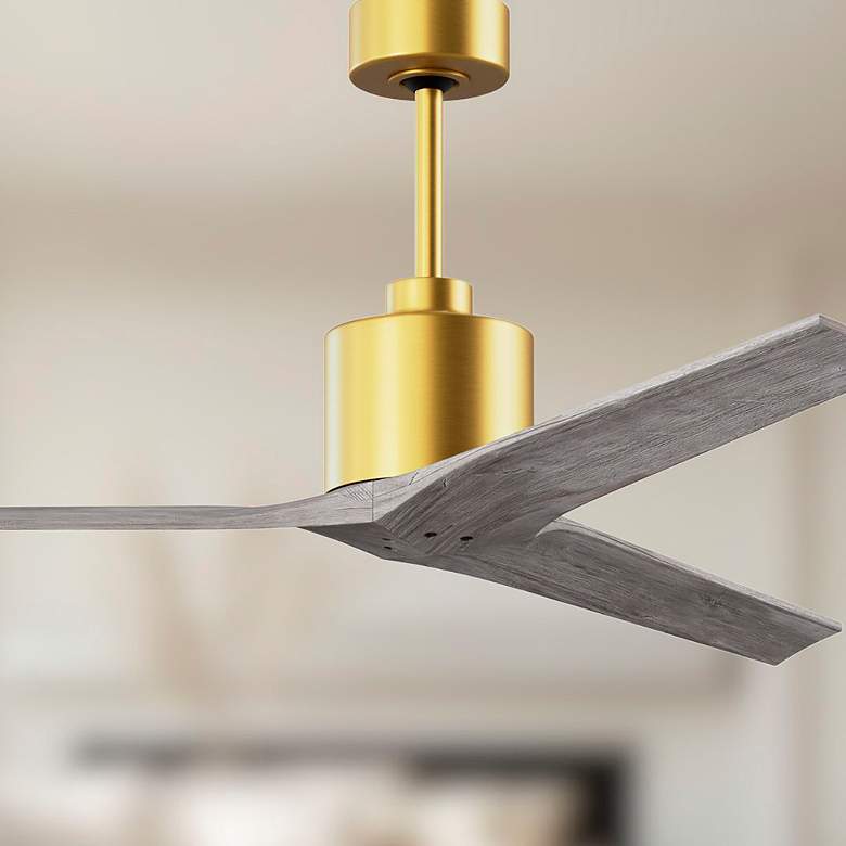 Image 4 60" Matthews Mollywood Brushed Brass 3-Blade Ceiling Fan more views