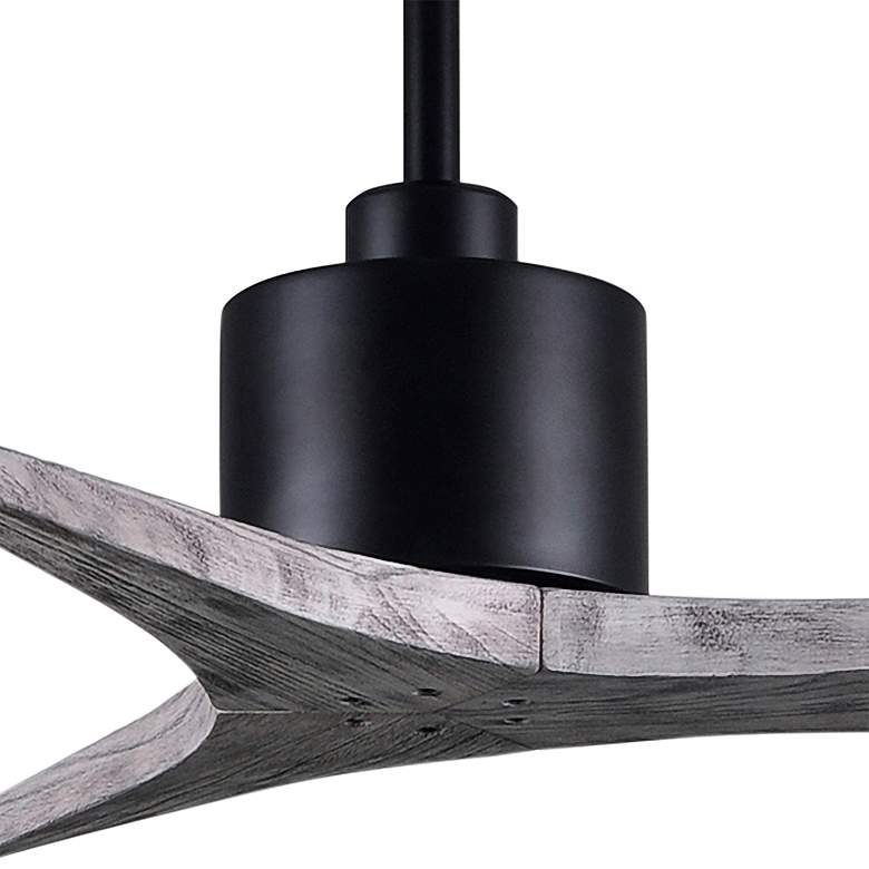 Image 3 60" Matthews Mollywood Matte Black Barnwood Damp Rated Fan with Remote more views