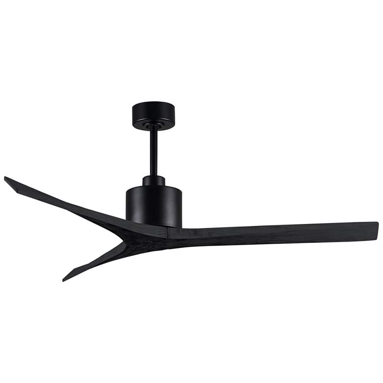 Image 2 60 inch Matthews Mollywood Matte Black Damp Rated Ceiling Fan with Remote
