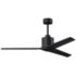 60" Matthews Mollywood Matte Black Damp Rated Ceiling Fan with Remote