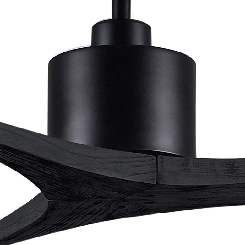 Image 3 60" Matthews Mollywood Matte Black Damp Rated Ceiling Fan with Remote more views