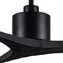 60" Matthews Mollywood Matte Black Damp Rated Ceiling Fan with Remote