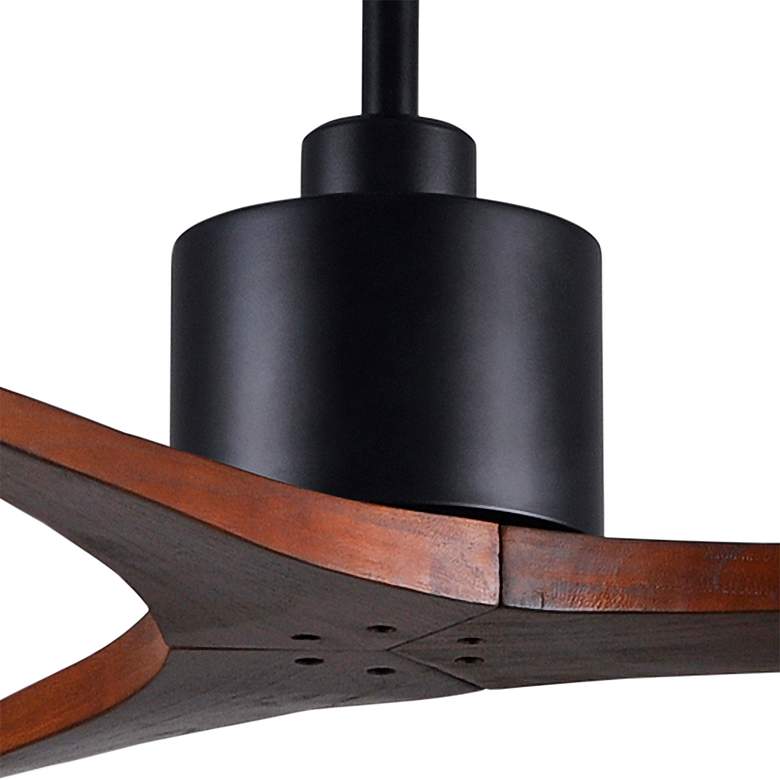 Image 3 60 inch Matthews Mollywood Matte Black Walnut Damp Rated Fan with Remote more views