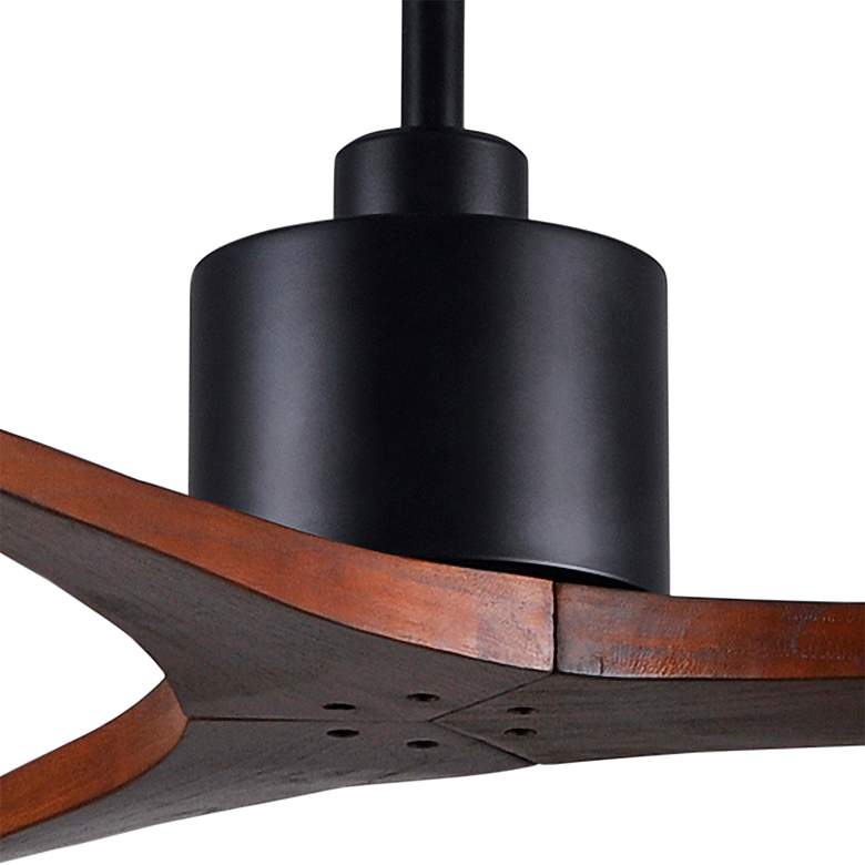 Image 3 60" Matthews Mollywood Matte Black Walnut Damp Rated Fan with Remote more views