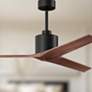 5_60" Matthews Mollywood Matte Black Walnut Damp Rated Fan with Remote more views