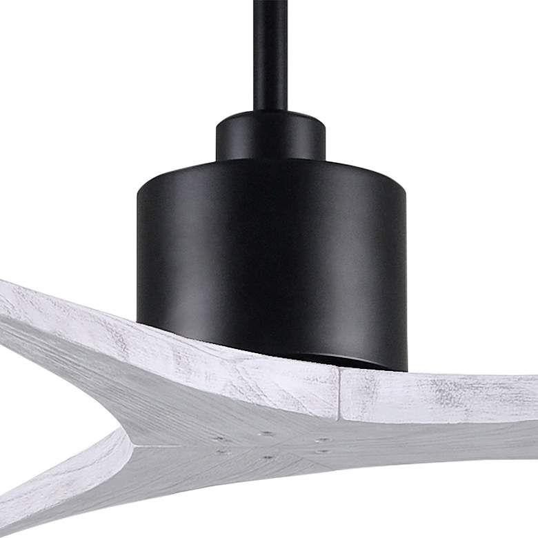 Image 3 60" Matthews Mollywood Matte Black White Damp Rated Fan with Remote more views