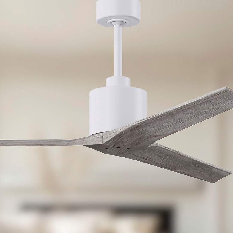 Image 5 60" Matthews Mollywood Matte White Barnwood Damp Rated Fan with Remote more views