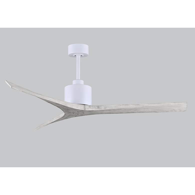Image 6 60" Matthews Mollywood Matte White Barnwood Damp Rated Fan with Remote more views