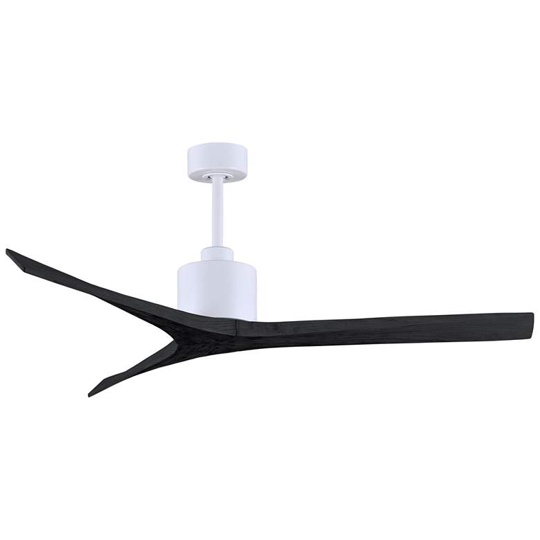 Image 2 60" Matthews Mollywood Matte White Black Damp Rated Fan with Remote