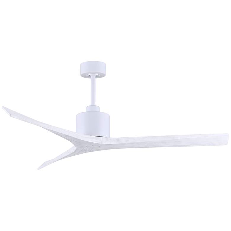 Image 2 60" Matthews Mollywood Matte White Outdoor Ceiling Fan with Remote