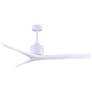 60" Matthews Mollywood Matte White Outdoor Ceiling Fan with Remote