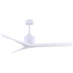 60&quot; Matthews Mollywood Matte White Outdoor Ceiling Fan with Remote