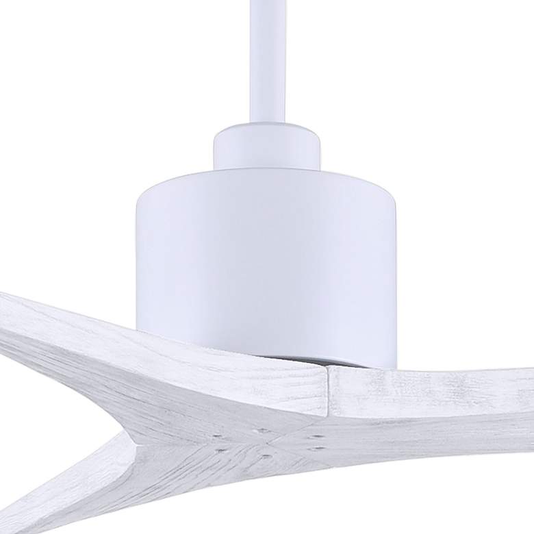 Image 3 60" Matthews Mollywood Matte White Outdoor Ceiling Fan with Remote more views
